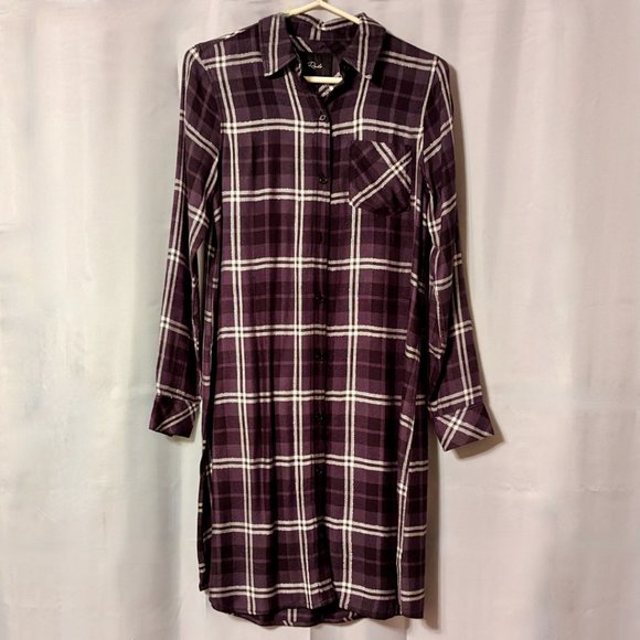 NWT Rails Plaid Button-Front Maternity Dress Shirtdress - Picture 3 of 16
